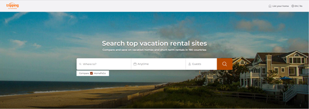 Tripping - The Kayak of Vacation Rentals